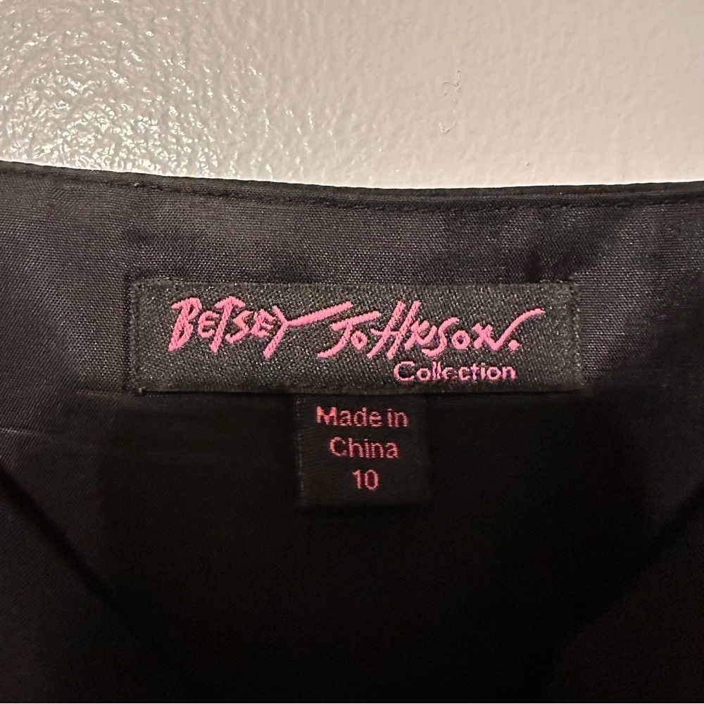 Betsey Johnson Rosebud Garden Tea Party Dress in Black Silk Mini Corset - Picture 3 of 7